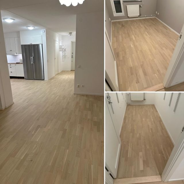 🤍 GOLVSLIPNING 🤍

Lägenhet i centrala Kungälv fick sina golv slipade.
Bort med tråkig gul/orange ton & fram med detta vackra 🤩

Behandling: pallx330 pure som grund & pallx-zero, ultramatt 2K på toppen 💪🏼

#golv #floor #golvslipning #dammfrigolvslipning #pallmann #golvslipare #kungälv #parkett #trägolv #floorsanding #woodworking #renovera #renovering #ekparkett #gamaltblirnytt #hantverk